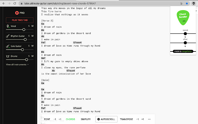 ChordScroller  from Chrome web store to be run with OffiDocs Chromium online