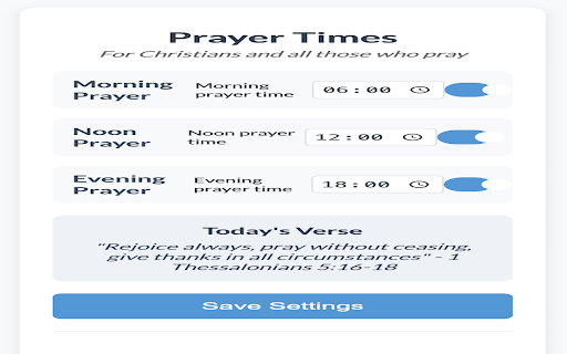 Christian Prayer Reminder  from Chrome web store to be run with OffiDocs Chromium online