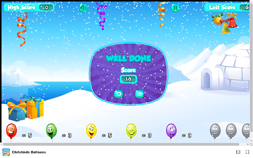 Christmas Balloons Game Compete Against the Clock for High Scores!  from Chrome web store to be run with OffiDocs Chromium online