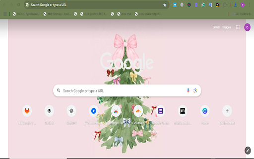 christmas bow  from Chrome web store to be run with OffiDocs Chromium online