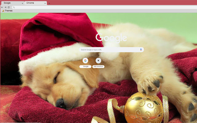 El tema del perro navideño de Chrome web store se ejecutará con OffiDocs Chromium en línea