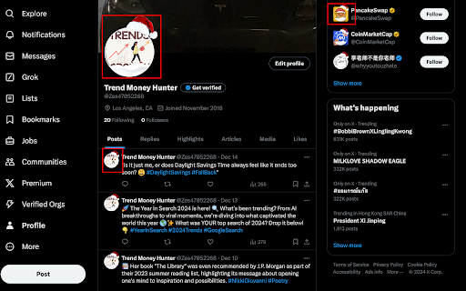 Christmas Hat for Twitter  from Chrome web store to be run with OffiDocs Chromium online