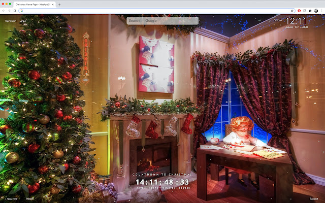 Christmas Home Page  from Chrome web store to be run with OffiDocs Chromium online