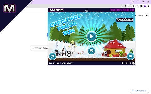 Christmas Panda Run Game Runs Offline  from Chrome web store to be run with OffiDocs Chromium online