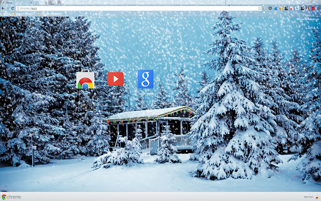 Tempestade de neve de Natal da Chrome Web Store será executada com OffiDocs Chromium online