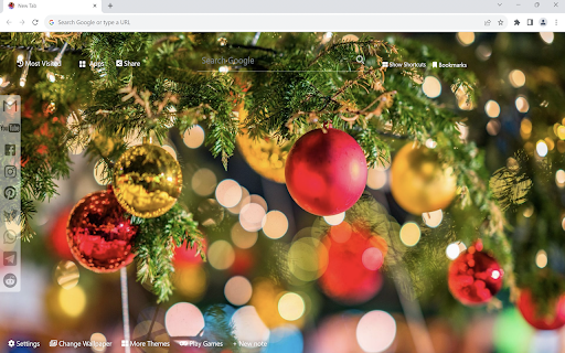 Christmas Wallpaper New Tab  from Chrome web store to be run with OffiDocs Chromium online
