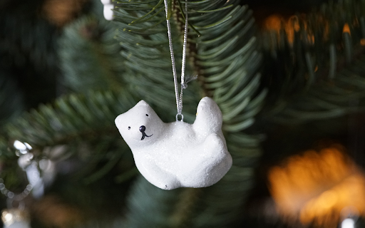 Christmas white bear  from Chrome web store to be run with OffiDocs Chromium online