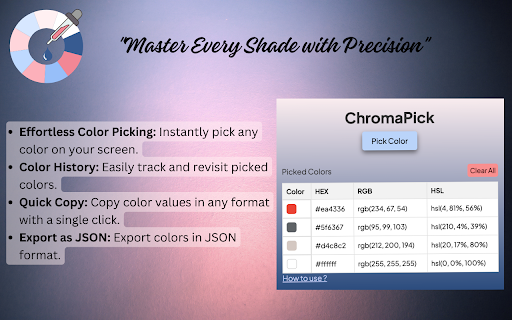 ChromaPick  from Chrome web store to be run with OffiDocs Chromium online
