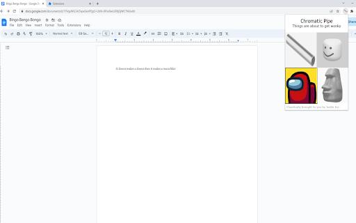 Chromatic Pipe  from Chrome web store to be run with OffiDocs Chromium online