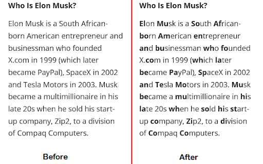 Chrome Bionic Reader | Бионическое чтение  from Chrome web store to be run with OffiDocs Chromium online