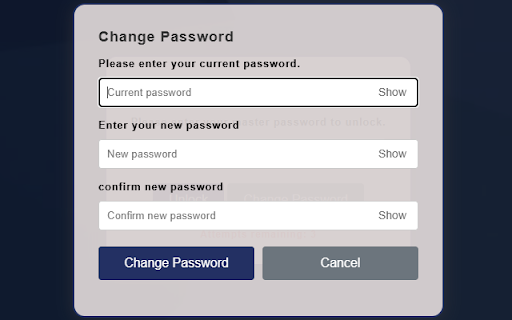 Chrome Browser Security Locker (chrome password lock)  from Chrome web store to be run with OffiDocs Chromium online