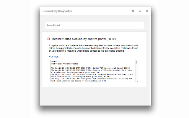 Chrome Connectivity Diagnostics  from Chrome web store to be run with OffiDocs Chromium online