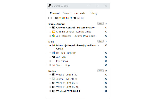 Chrome Control  from Chrome web store to be run with OffiDocs Chromium online
