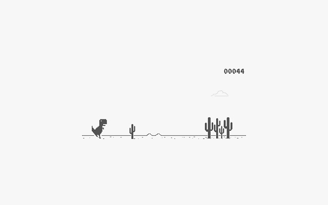 Chrome Dino Offline Game  from Chrome web store to be run with OffiDocs Chromium online