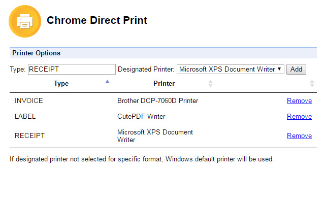 Chrome Direct Print  from Chrome web store to be run with OffiDocs Chromium online
