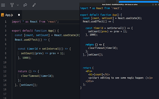 Chrome Emacs  from Chrome web store to be run with OffiDocs Chromium online