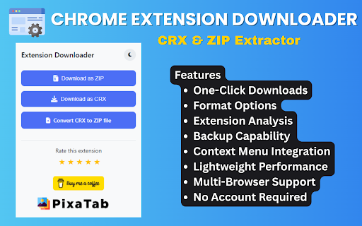 Chrome Extension Downloader CRX  ZIP Extractor  from Chrome web store to be run with OffiDocs Chromium online