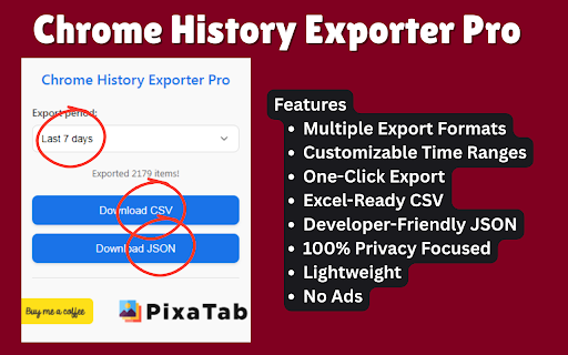 Chrome History Exporter Pro  from Chrome web store to be run with OffiDocs Chromium online