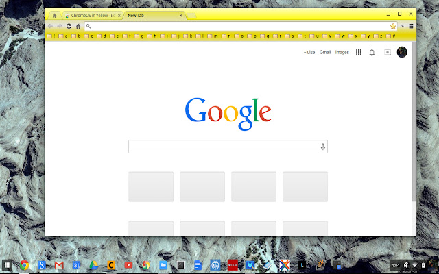 ChromeOS in Yellow  from Chrome web store to be run with OffiDocs Chromium online