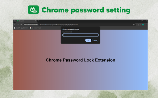 Chrome password setting  from Chrome web store to be run with OffiDocs Chromium online