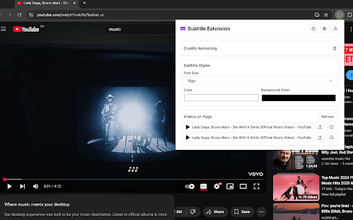 Chrome Sub  from Chrome web store to be run with OffiDocs Chromium online