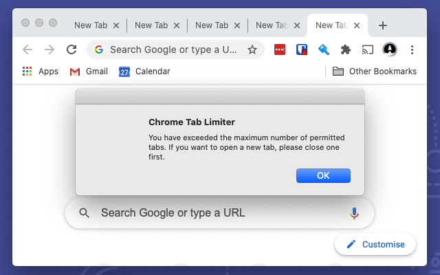 Chrome Tab Limiter  from Chrome web store to be run with OffiDocs Chromium online