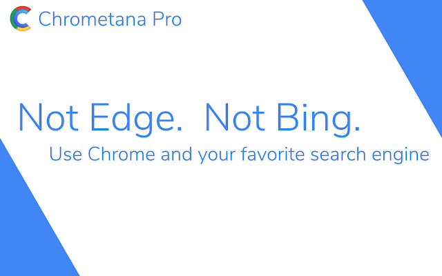 Chrometana Pro Redirect Cortana and Bing  from Chrome web store to be run with OffiDocs Chromium online