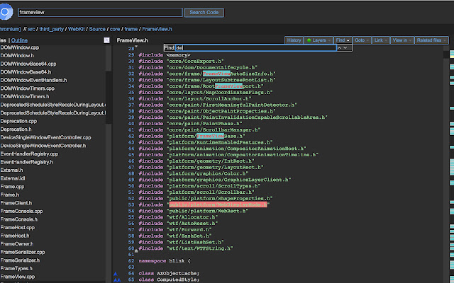 Chromium CodeSearch Theme  from Chrome web store to be run with OffiDocs Chromium online