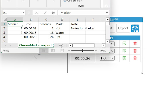 ChronoMarker™  from Chrome web store to be run with OffiDocs Chromium online