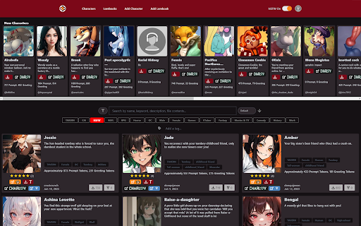 Chub.ai to charluv.com importer  from Chrome web store to be run with OffiDocs Chromium online