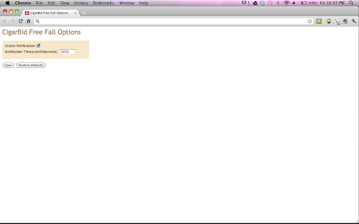 CigarBid Free Fall Plugin  from Chrome web store to be run with OffiDocs Chromium online