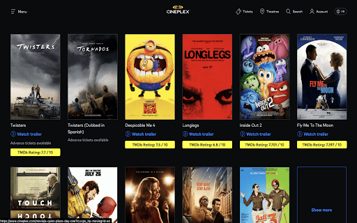 Cineplex Movie Rating  from Chrome web store to be run with OffiDocs Chromium online