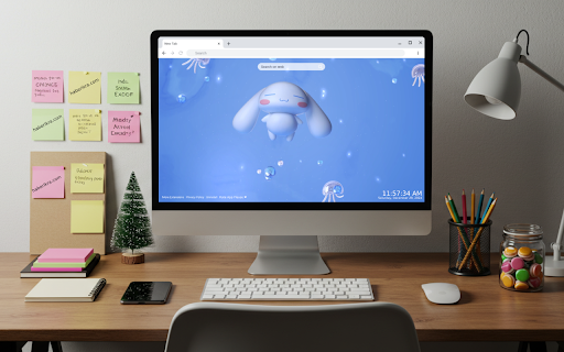 Cinnamoroll in Ocean Live Wallpaper  from Chrome web store to be run with OffiDocs Chromium online