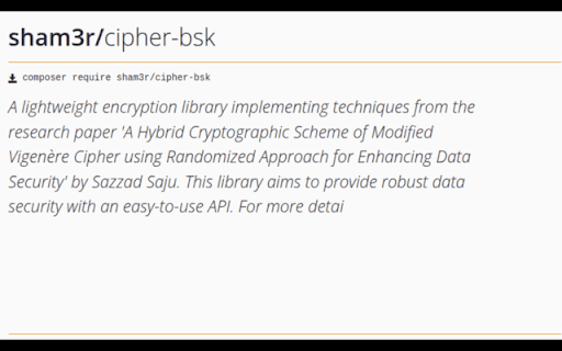 Cipher BSK  from Chrome web store to be run with OffiDocs Chromium online