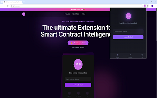Cipher Enhanced Token Analysis  from Chrome web store to be run with OffiDocs Chromium online
