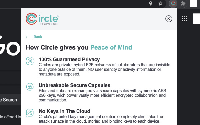Circle  from Chrome web store to be run with OffiDocs Chromium online