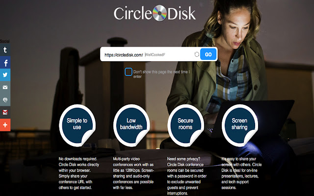 Circle Disk Desktop Streamer uit de Chrome-webwinkel om online met OffiDocs Chromium te draaien