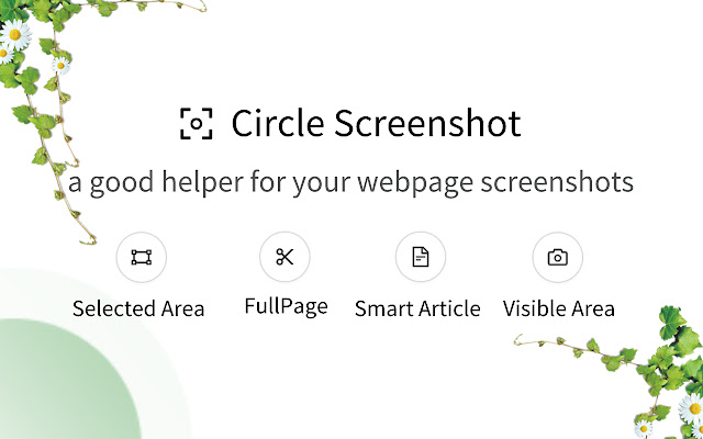 Circle Screenshot  from Chrome web store to be run with OffiDocs Chromium online