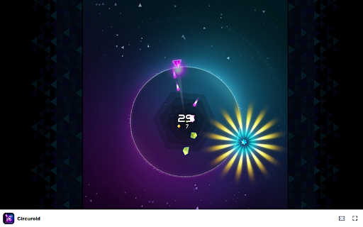 Circuroid Game Destroy asteroids and master the circle!  from Chrome web store to be run with OffiDocs Chromium online