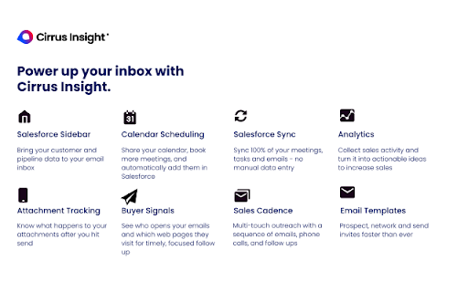 Cirrus Insight for Gmail  from Chrome web store to be run with OffiDocs Chromium online