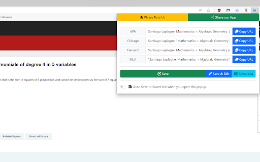 Citation Generator for Google Docs™️  from Chrome web store to be run with OffiDocs Chromium online