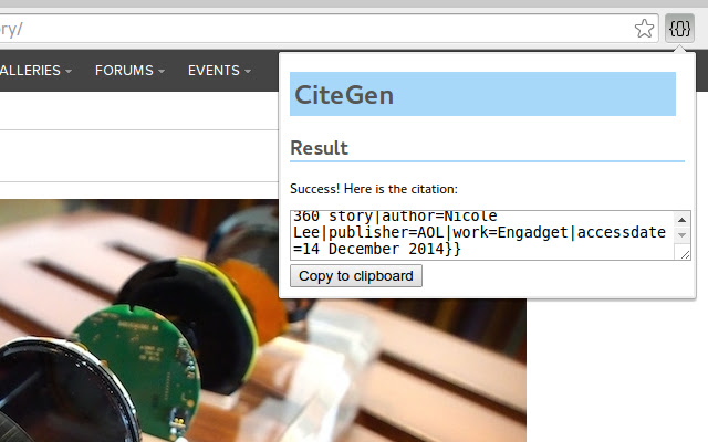CiteGen  from Chrome web store to be run with OffiDocs Chromium online