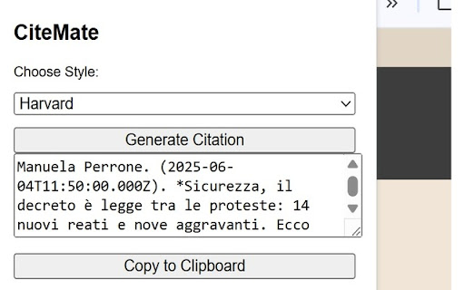 CiteMate – Citation Formatter  from Chrome web store to be run with OffiDocs Chromium online