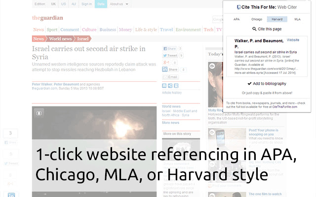 Cite This For Me: Web Citer  from Chrome web store to be run with OffiDocs Chromium online
