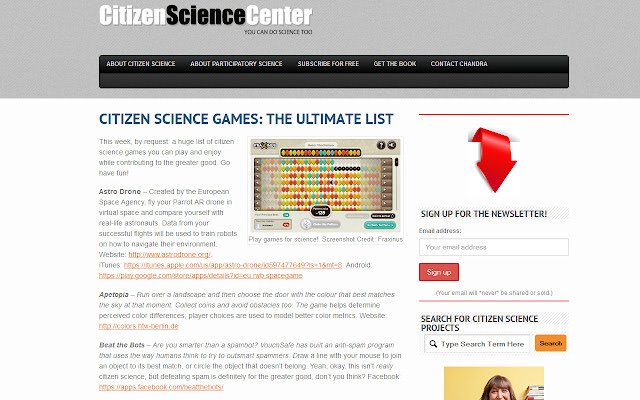 Citizen Science Center  from Chrome web store to be run with OffiDocs Chromium online