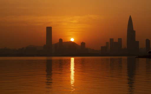 City and sunset  from Chrome web store to be run with OffiDocs Chromium online