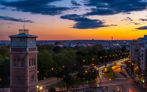 City at the end of the day  from Chrome web store to be run with OffiDocs Chromium online