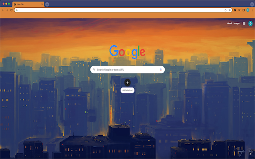 City Sunset Theme  from Chrome web store to be run with OffiDocs Chromium online