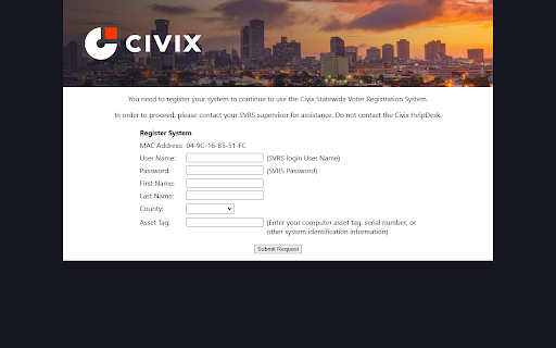 Civix Machine Identity Validator  from Chrome web store to be run with OffiDocs Chromium online