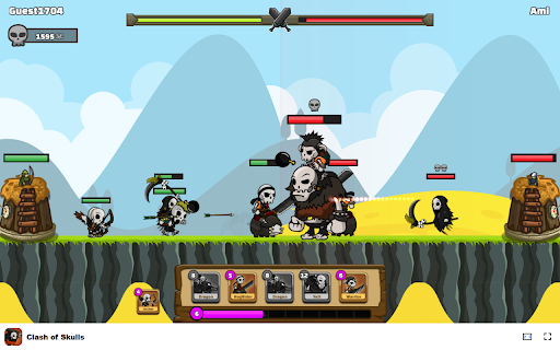 Clash of Skulls Deploy units to defend your base from evil hordes!  from Chrome web store to be run with OffiDocs Chromium online